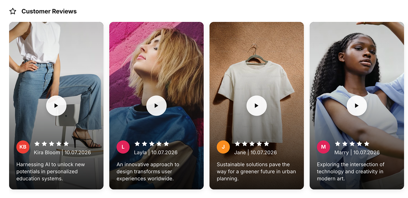 Customer Video Reviews Showcase